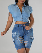 Load image into Gallery viewer, “Denim” Croptop