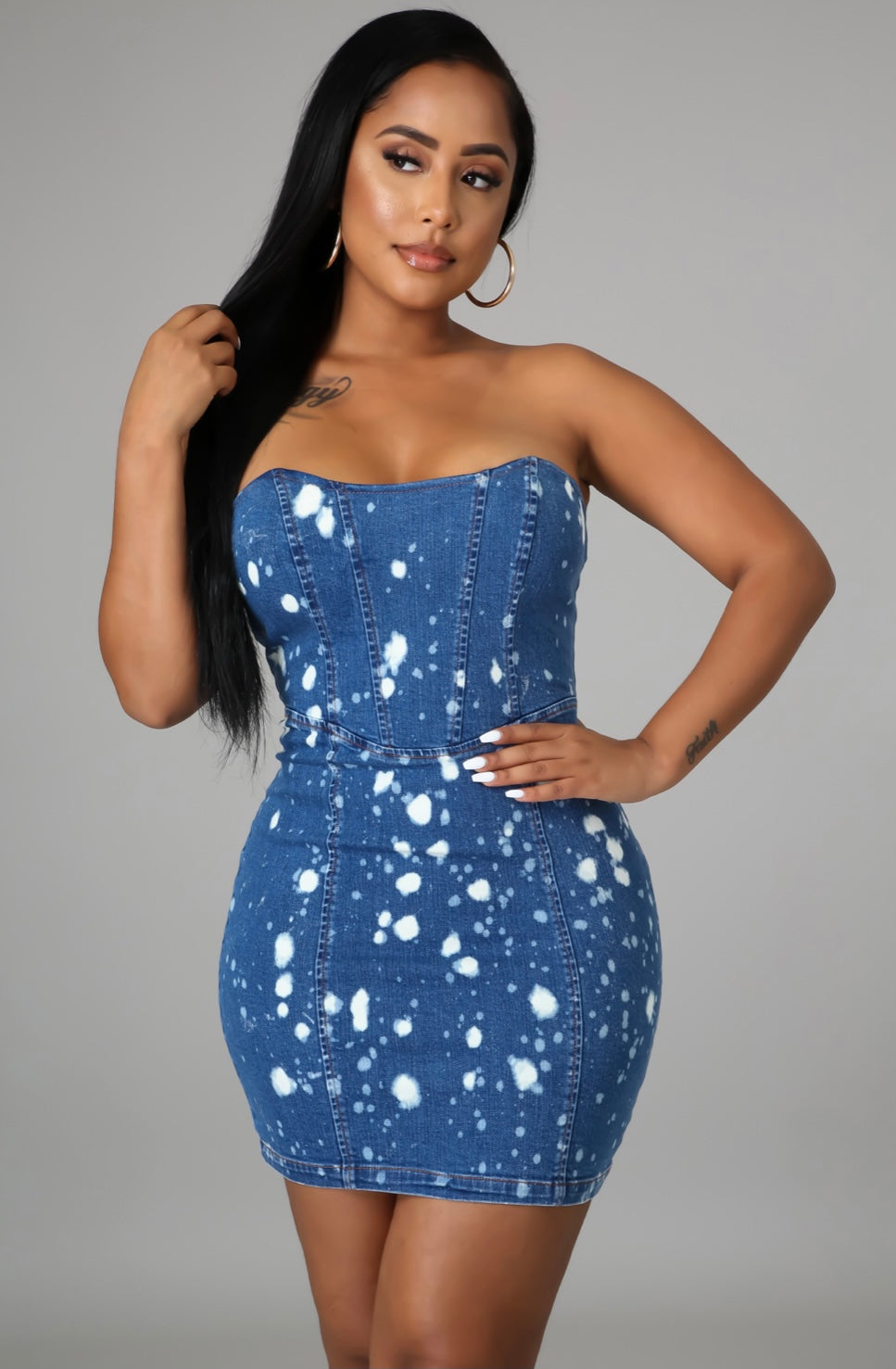 Bleached Denim Dress Couture Ragz Boutique Bleached Denim Dress Couture Ragz Boutique