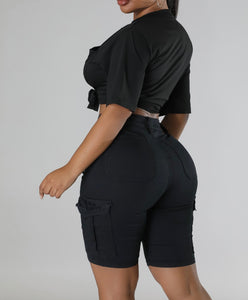 “Denim Cargo” as Bermuda Shorts