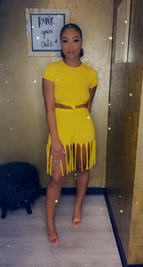 “Fringes” Biker Short Set